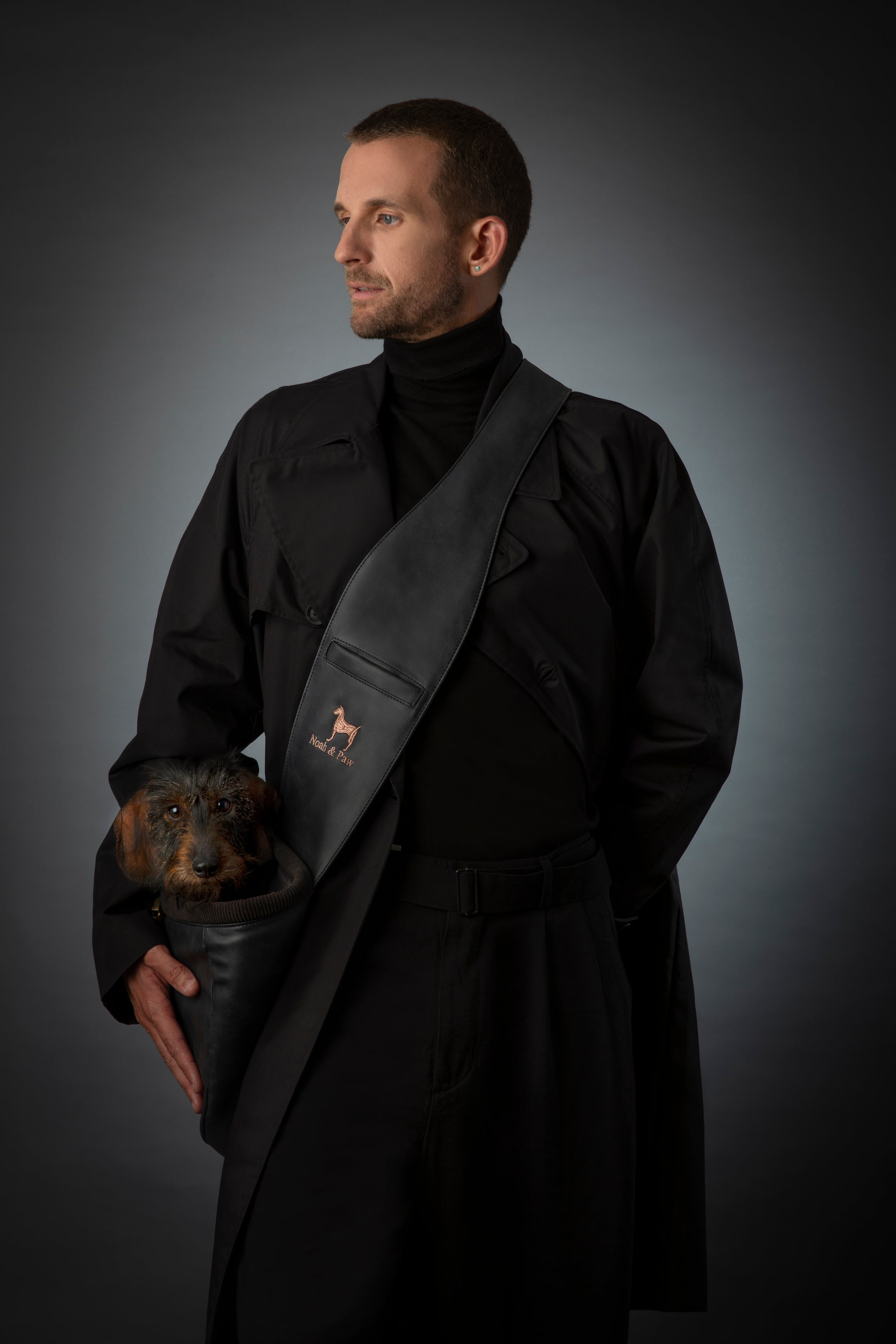 Vegan Leather Pet sling Carrier 3x Safety