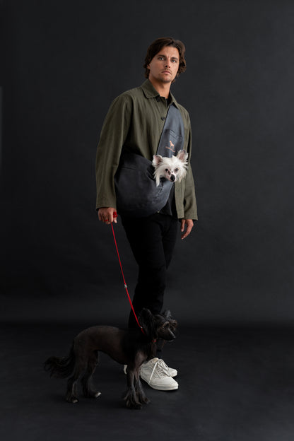 Vegan Leather Pet sling Carrier 3x Safety