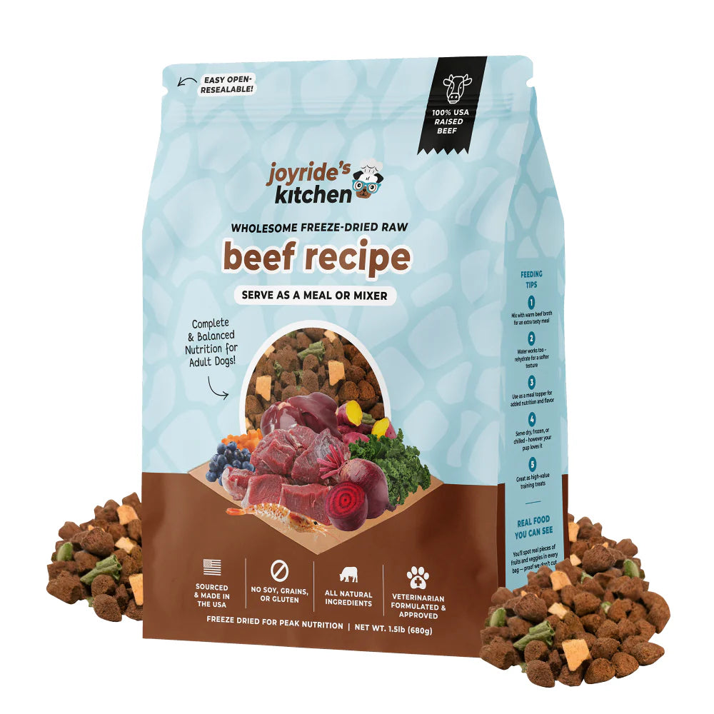 Joyride’s Kitchen Wholesome Beef Freeze-Dried Raw Dog Food