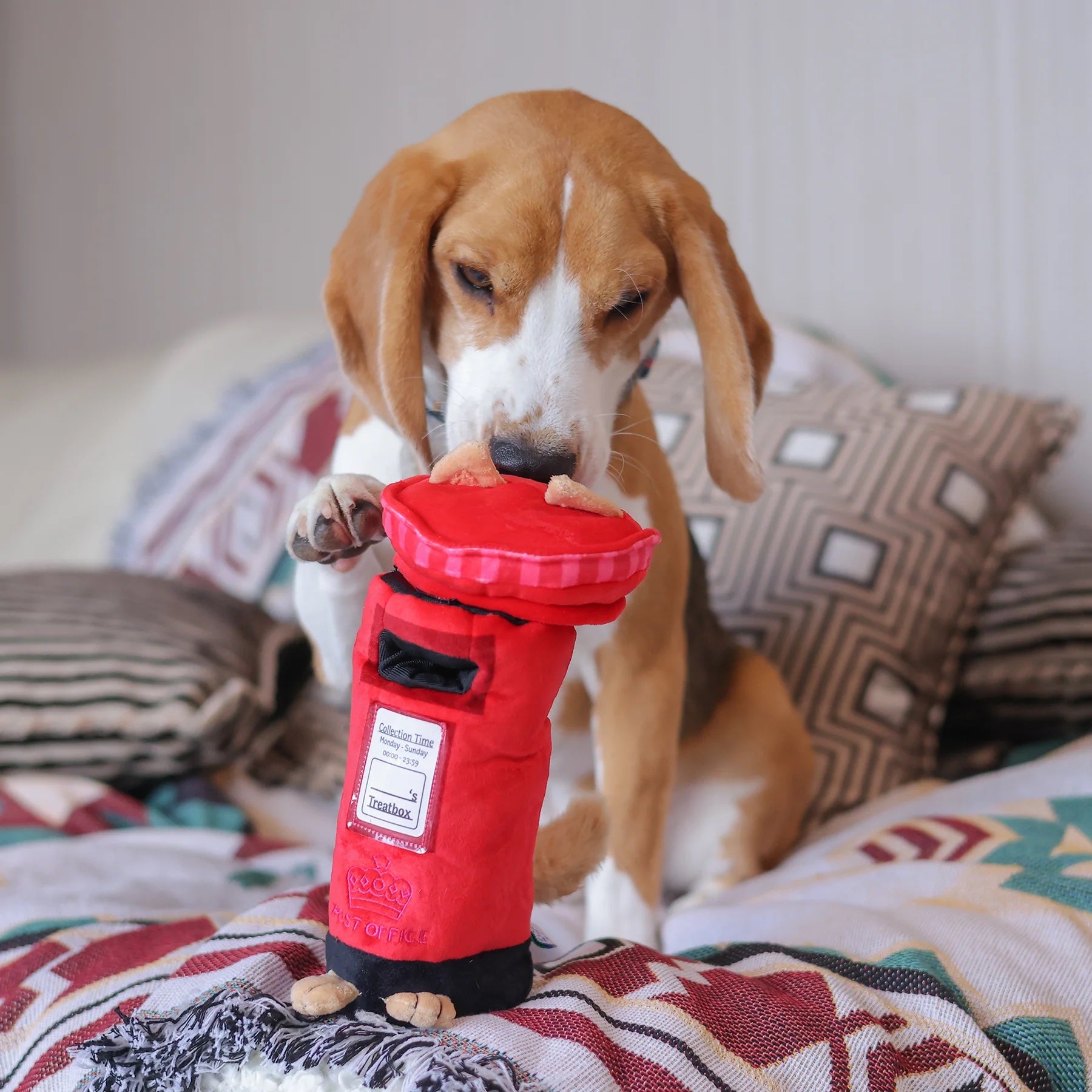 Woof² British Postbox Treat-Dispensing Pet Toy