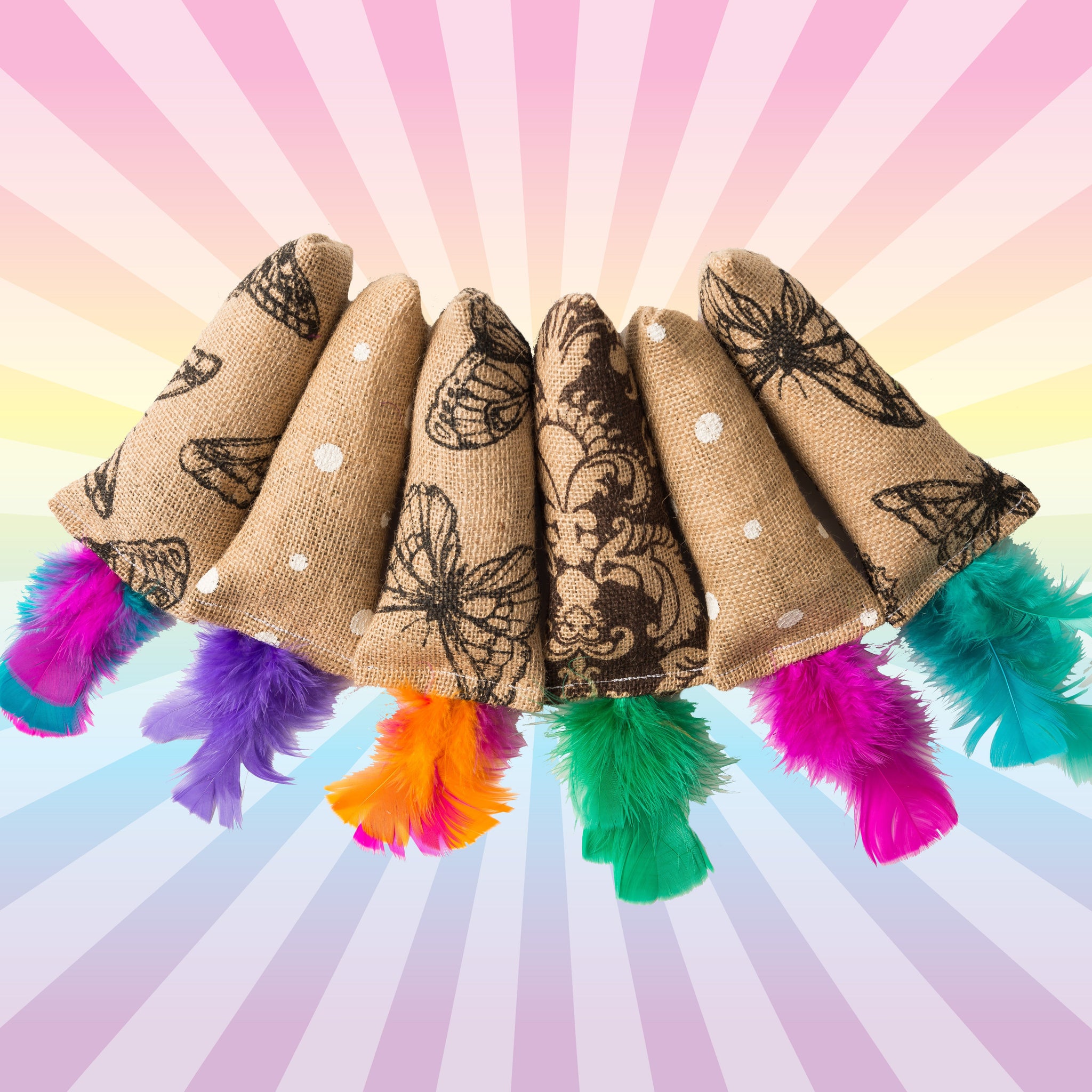 Burlap Crinkle and Catnip Kickin' Stick