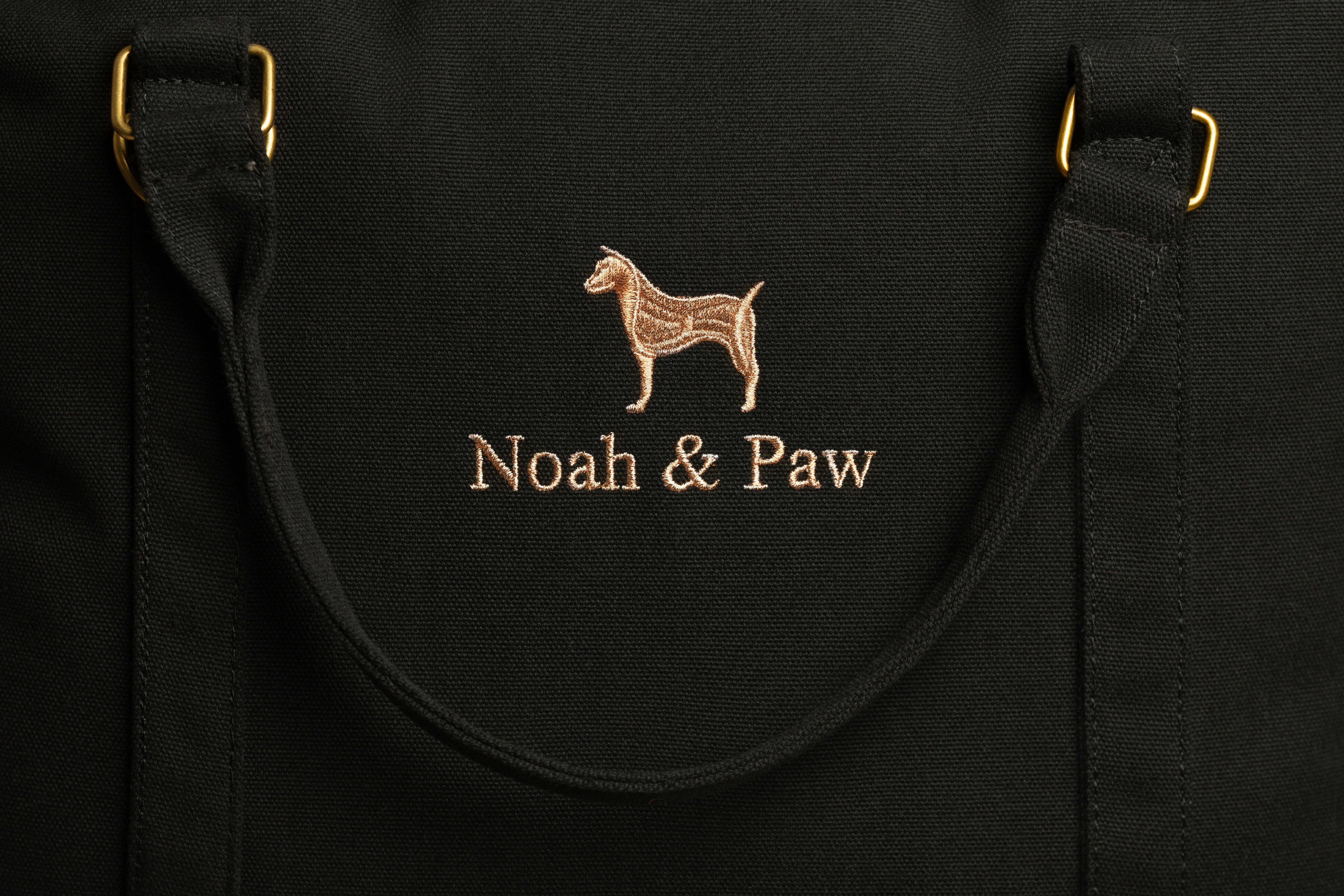 Dog Car Seat Carrier Orthopedic Crushed Foam, Black, Canvas