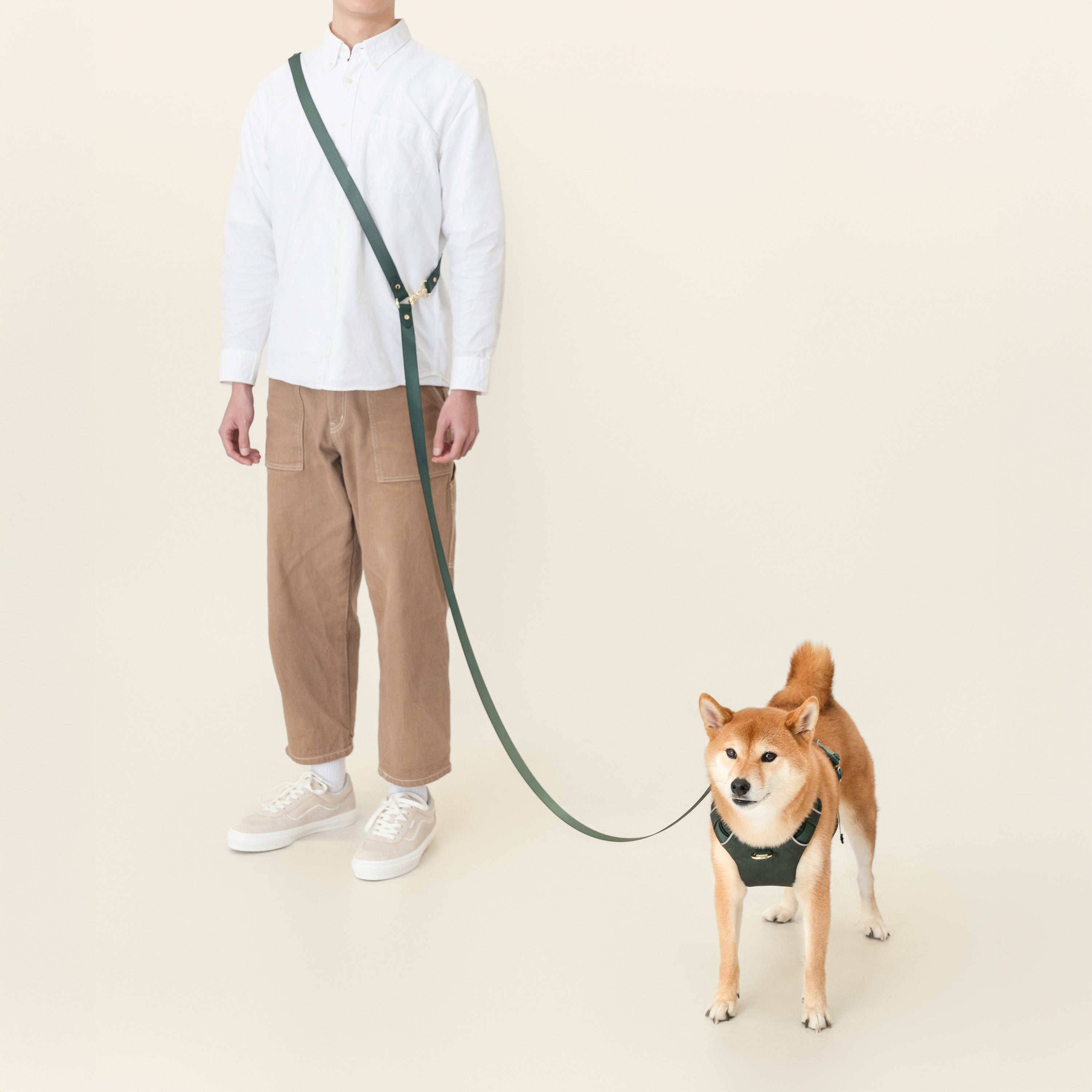Crossbody Leash - Forest Green