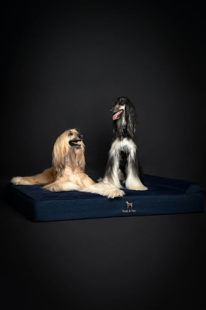 Denim Orthopedic Pet Bed, Memory Foam, Infused with Cooling Gel - Classic