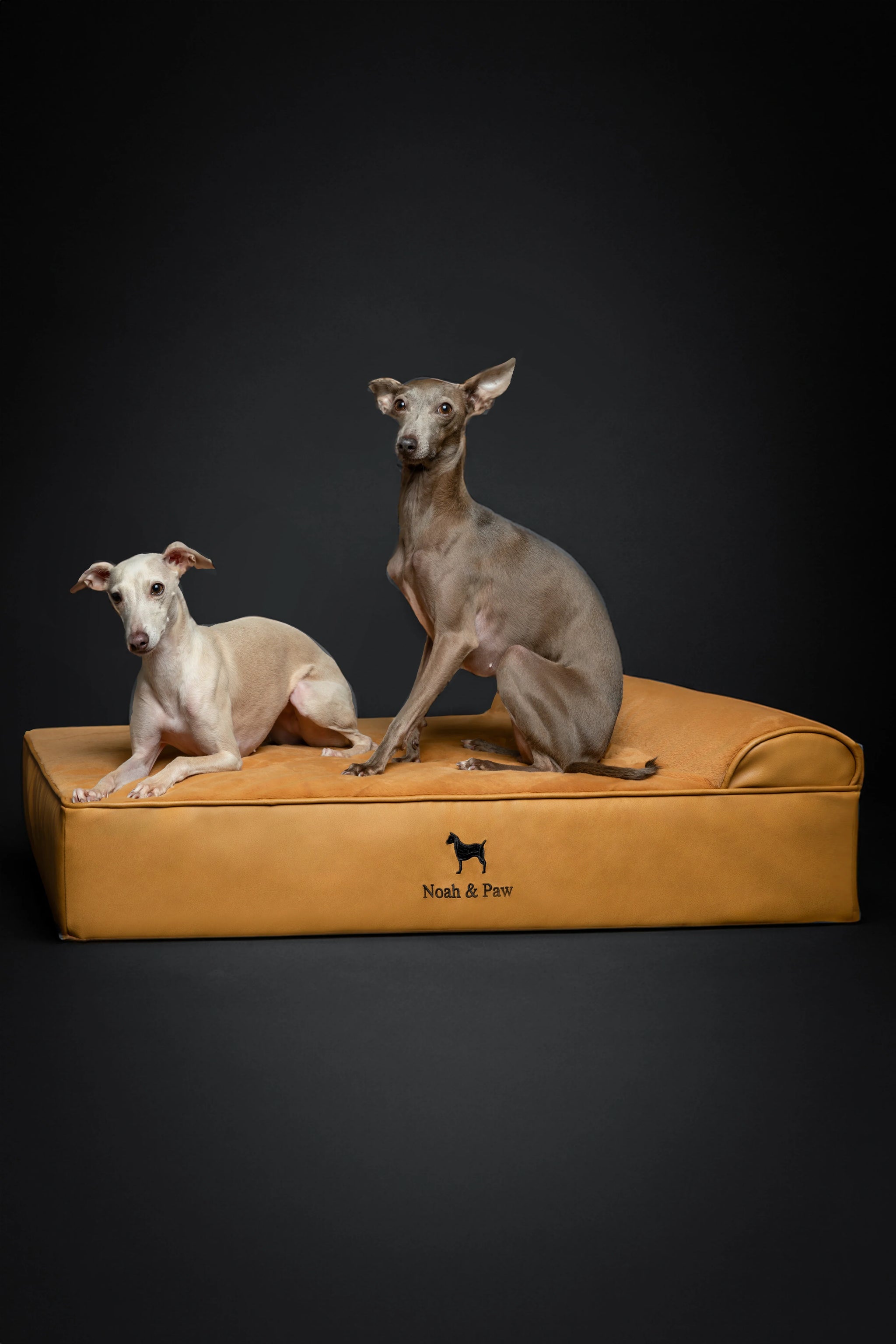 Faux Leather, Orthopedic Pet Bed, Eggshell Memory Foam, Infused with Cooling Gel, Classic Style