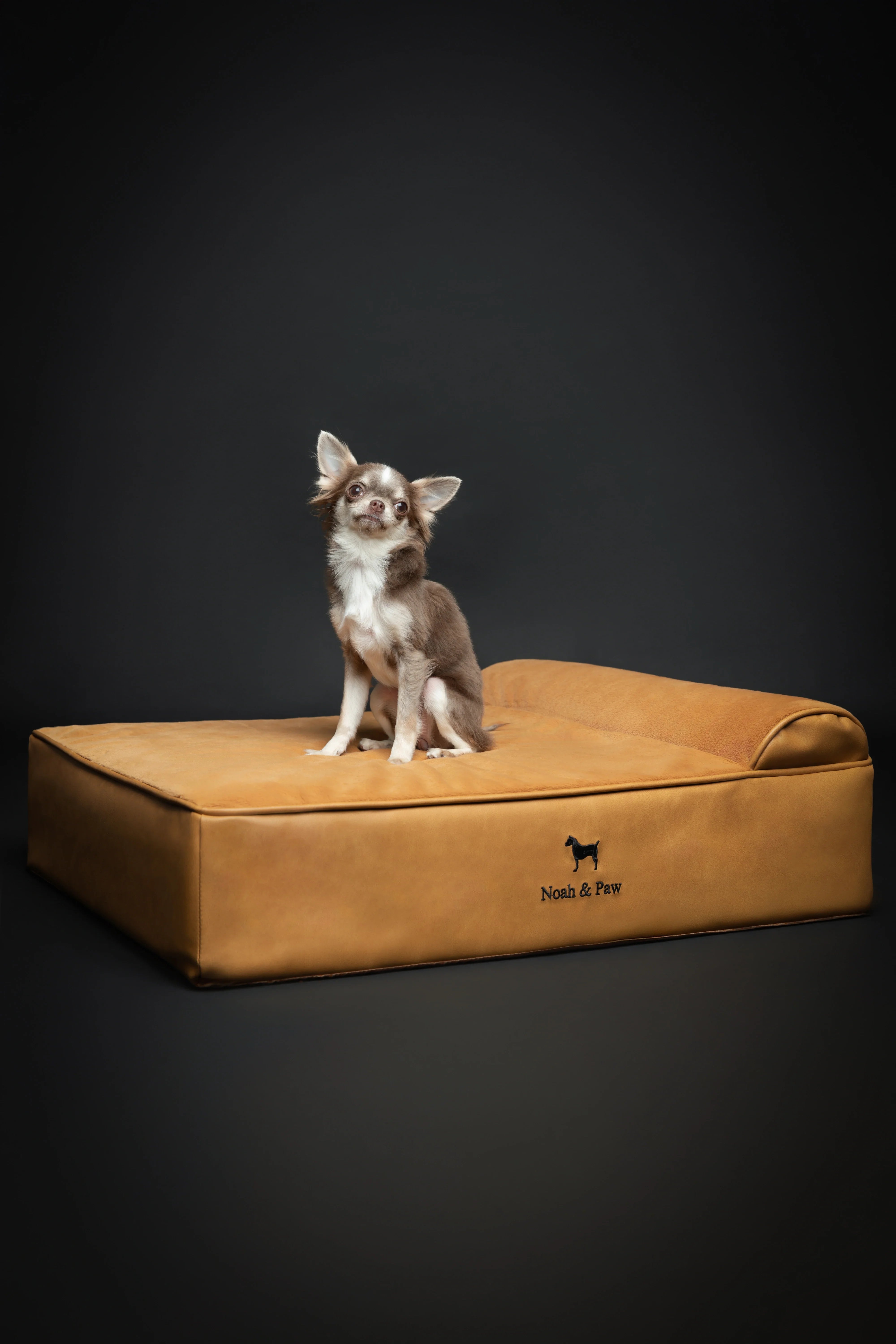 Faux Leather, Orthopedic Pet Bed, Eggshell Memory Foam, Infused with Cooling Gel, Classic Style