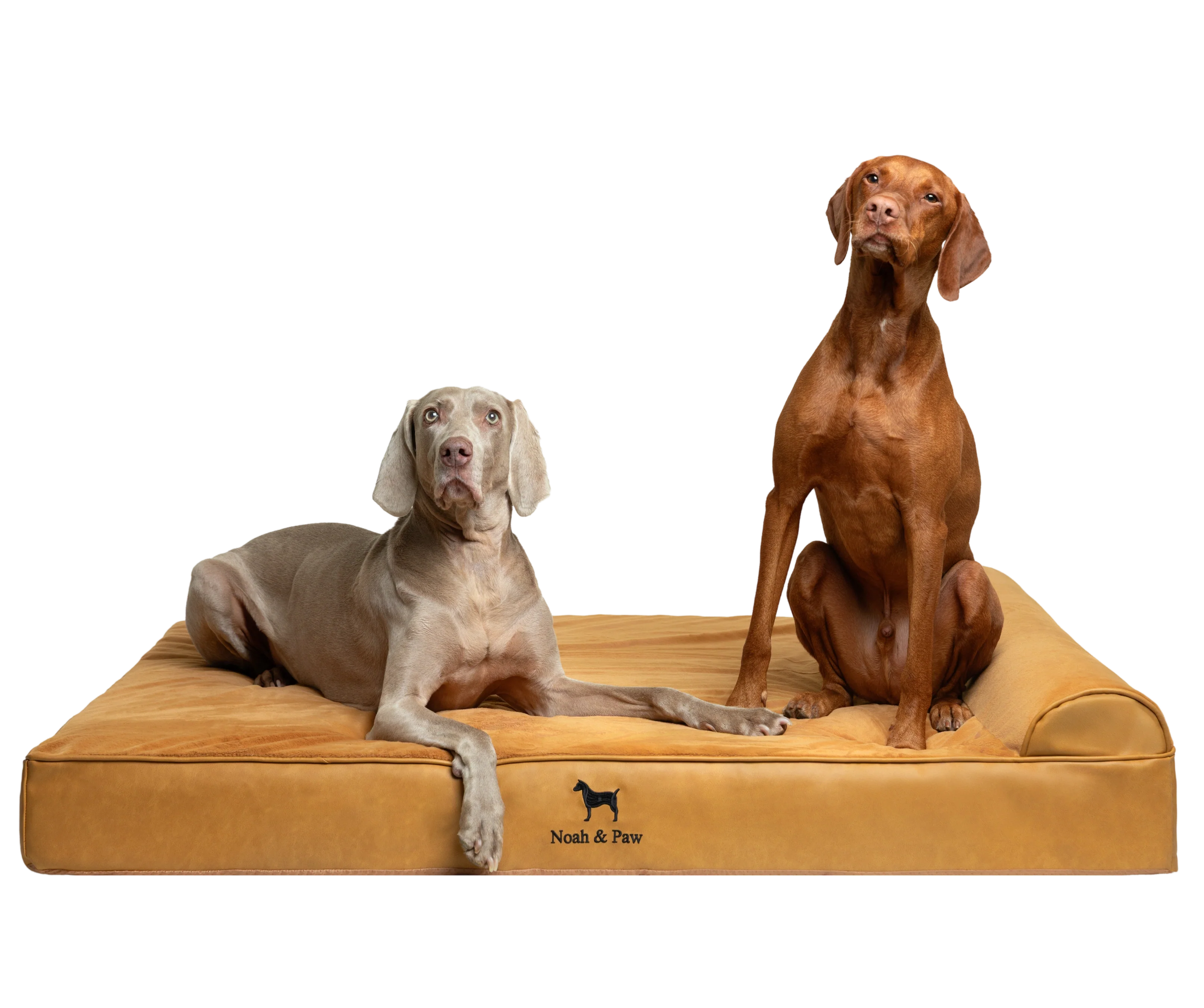 Orthopedic Faux Leather Pet Bed Classic Style - Camel - XXL