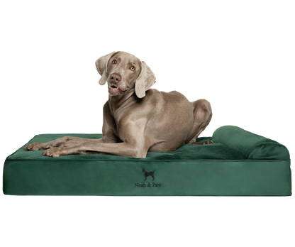 Velvet, Orthopedic Pet Bed, Classic Style - Dark Green - XL