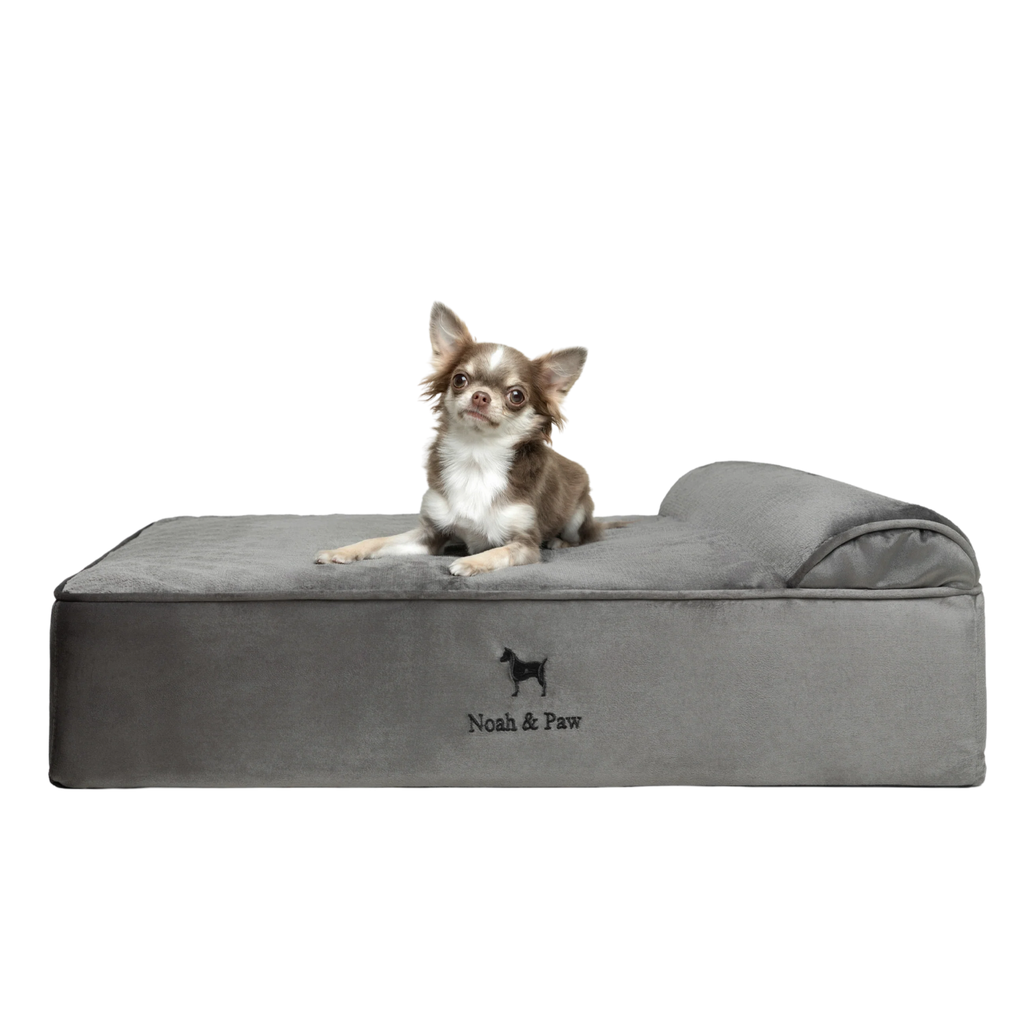 Velvet, Orthopedic Pet Bed, Classic Style - Grey - M