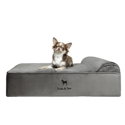 Velvet, Orthopedic Pet Bed, Classic Style - Grey - M