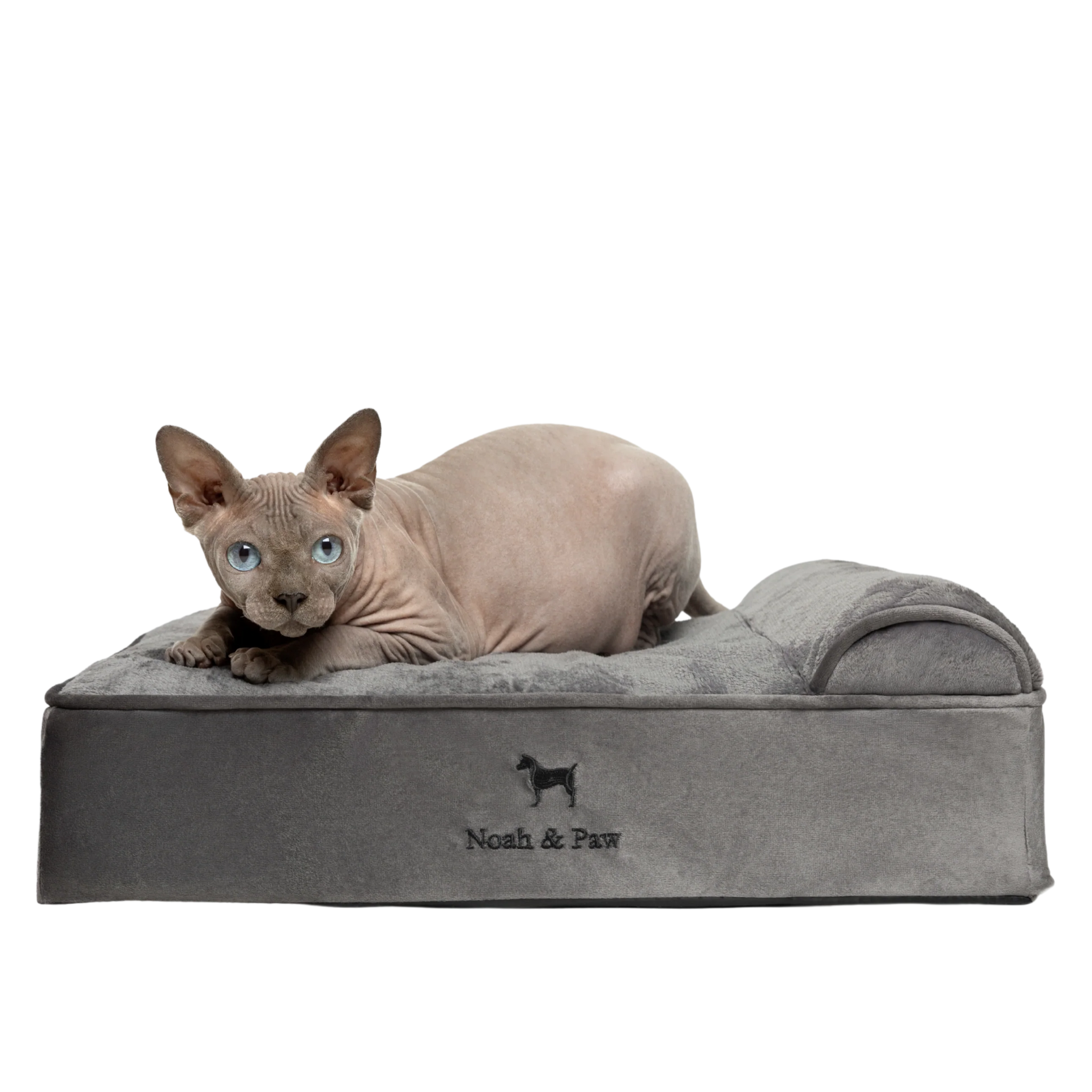 Velvet, Orthopedic Pet Bed, Classic Style - Grey - S