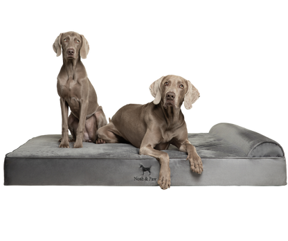 Velvet, Orthopedic Pet Bed, Classic Style - Grey - XXL
