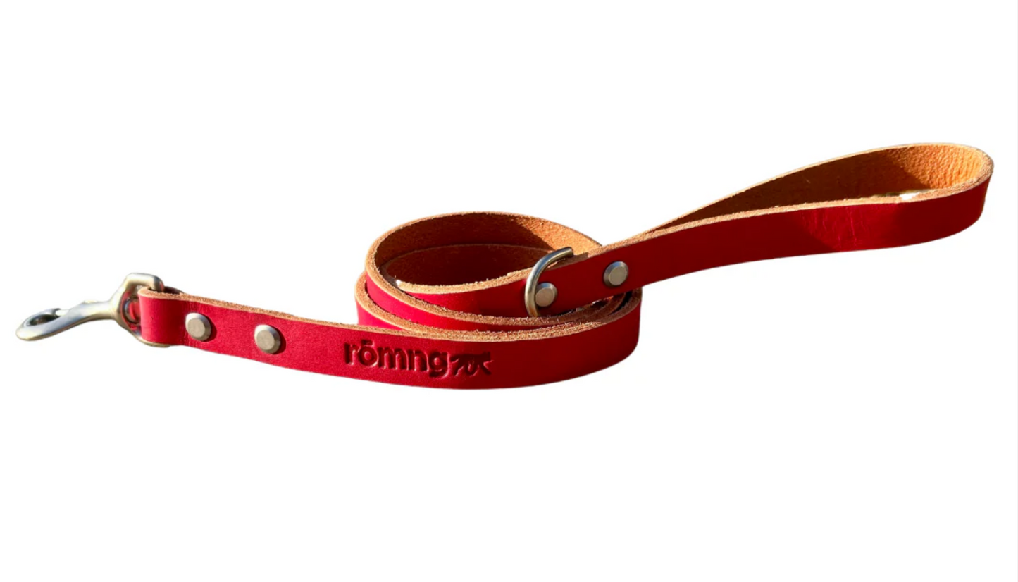 48" Genuine Leather Dog Leashes - Made in USA