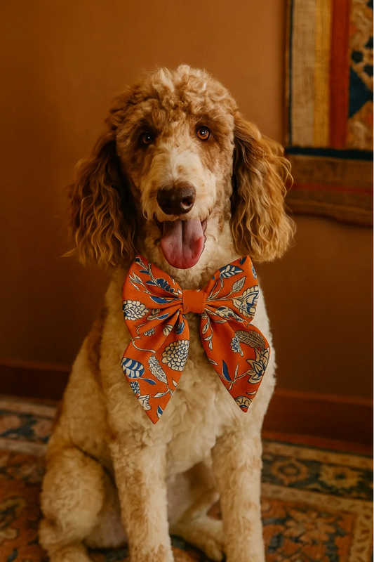 Floral Fabric Bows for Pet Leashes