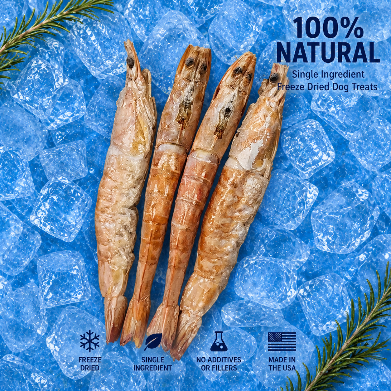Freeze-Dried Jumbo Shrimp Dog Treats