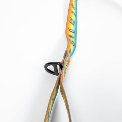 Doodles Print Waterproof Dog Leash - Orange Gradient