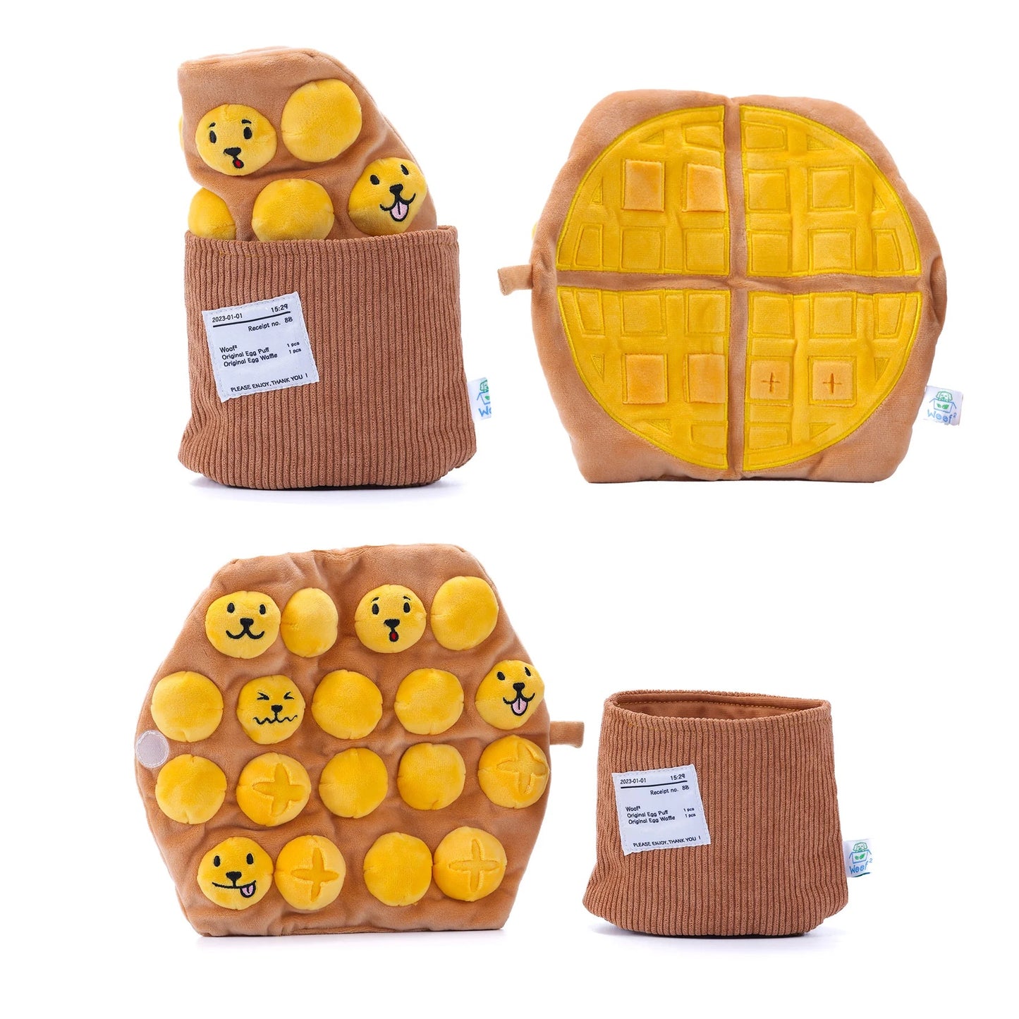 Woof² Egg Puff/ Waffle 2-in-1 Nose-work Pet Toy