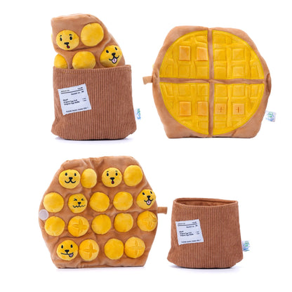 Woof² Egg Puff/ Waffle 2-in-1 Nose-work Pet Toy