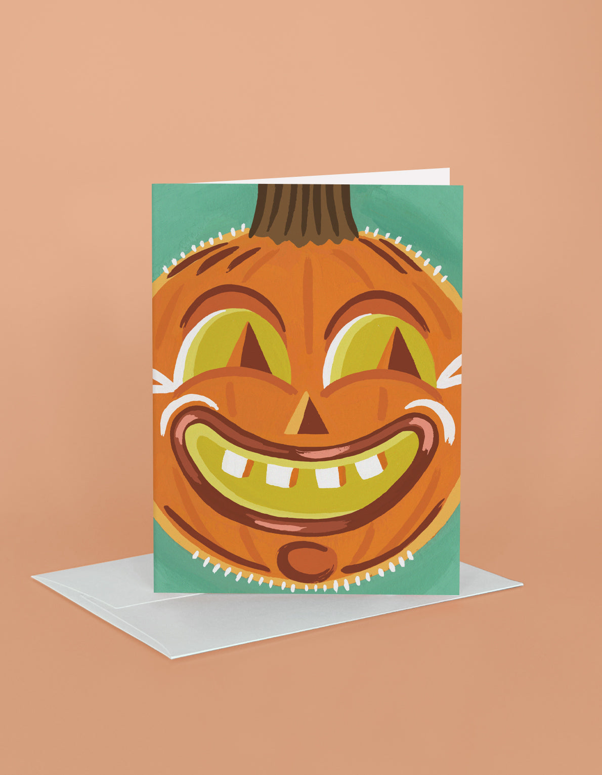 Retro Jack-o'-Lantern Halloween Card