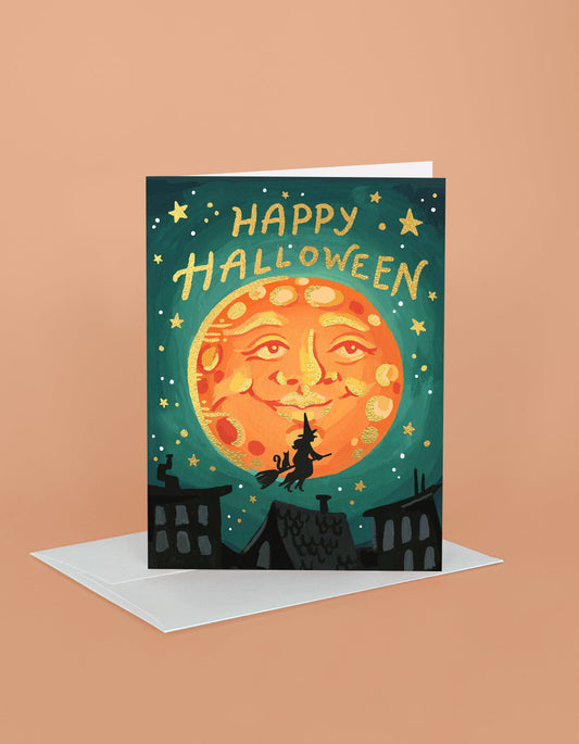 Full Moon Halloween Card