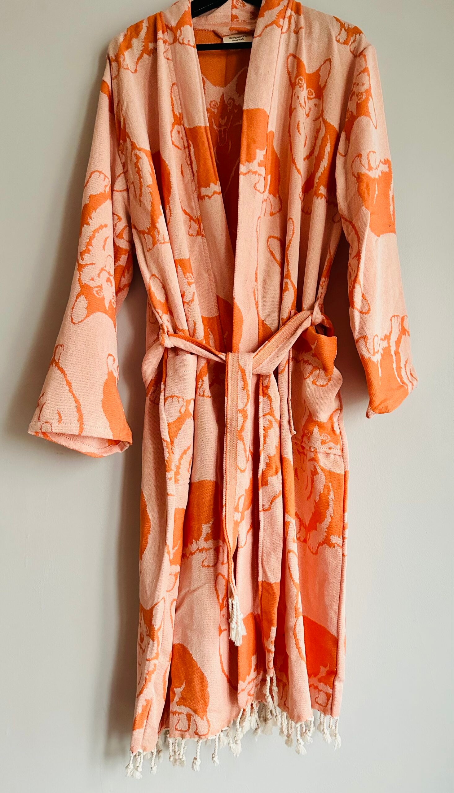 Corgi patterned oversized loungewear | Orange