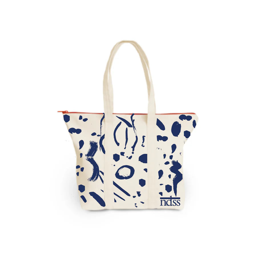 NDSS x Dance Happy Abstract Wide Tote Bag with zipper