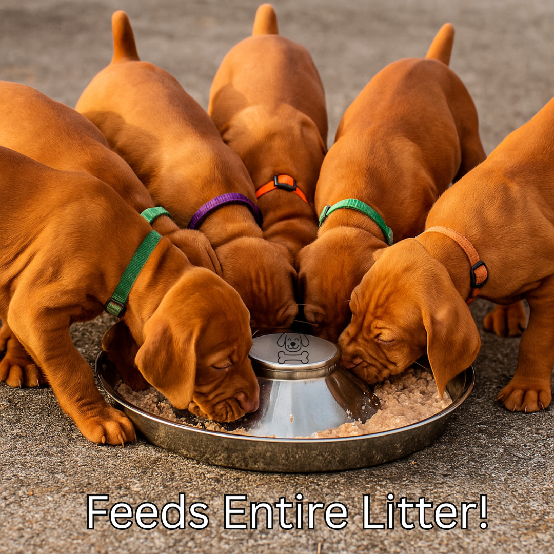 Puppy Bowl for Litters, Slow Feeding Bowl with Grip 11.8 in - 2 Pack