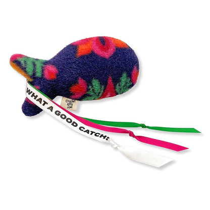 Printed Catnip Fish with Ribbon Streamers
