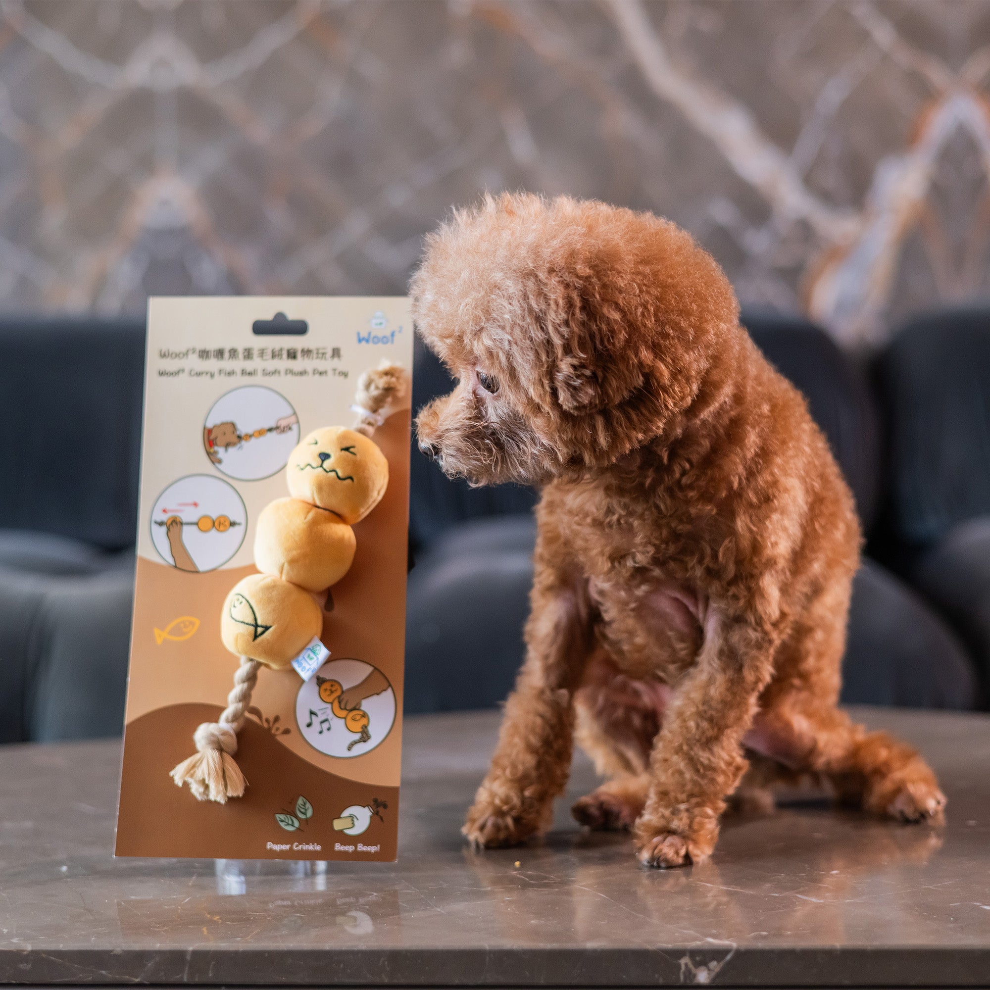 Woof² Curry Fishball Pet Toy