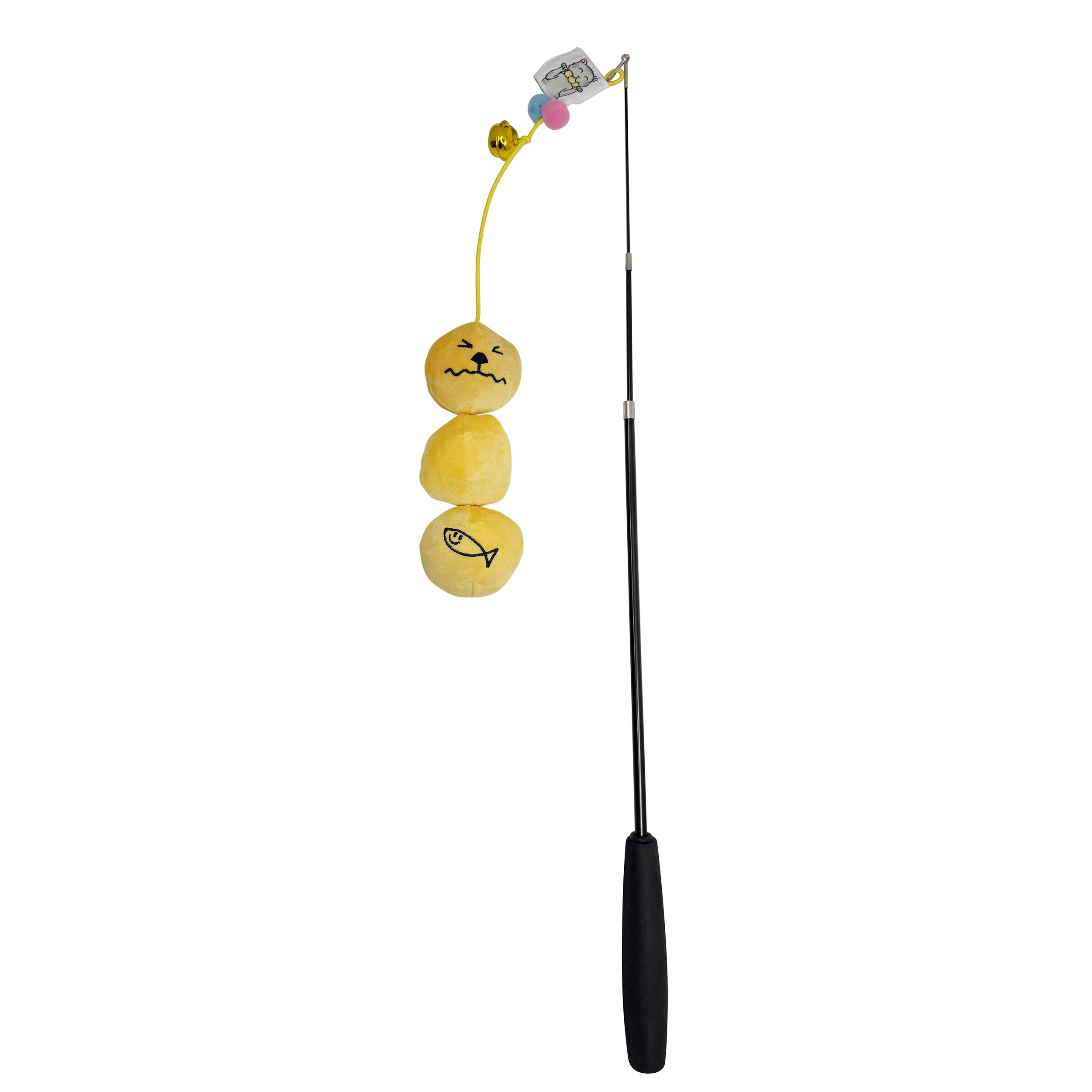 Meow² | Curry Fish Balls Soft Plush Cat Wand