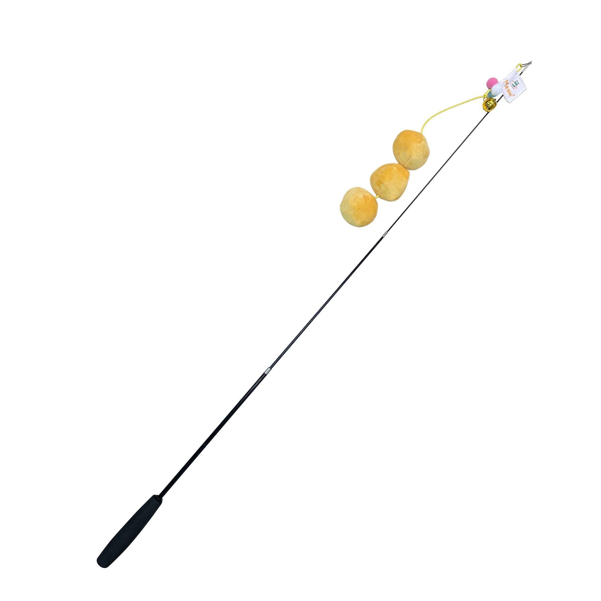 Meow² | Curry Fish Balls Soft Plush Cat Wand