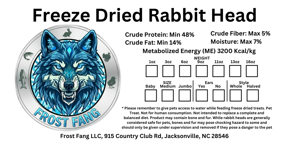 Rabbit Heads (Medium  Halves)