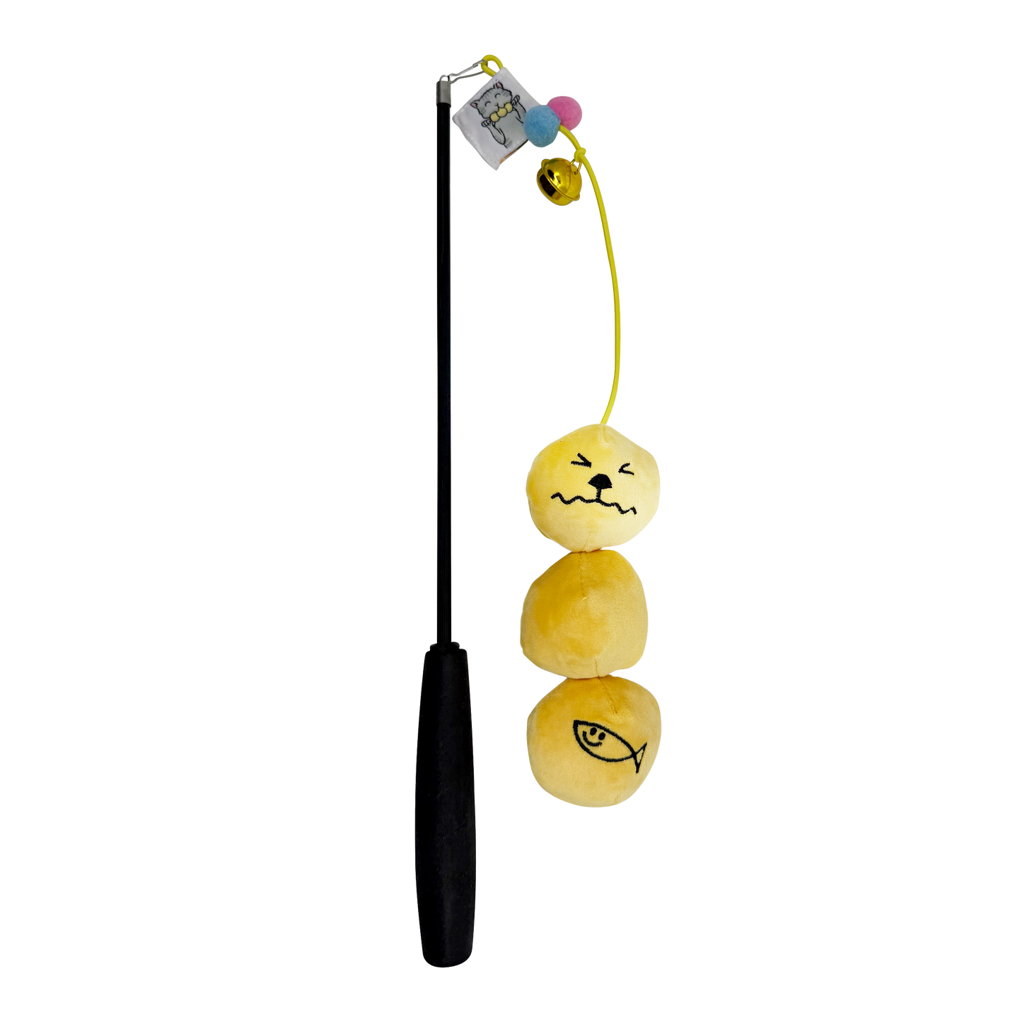 Meow² | Curry Fish Balls Soft Plush Cat Wand