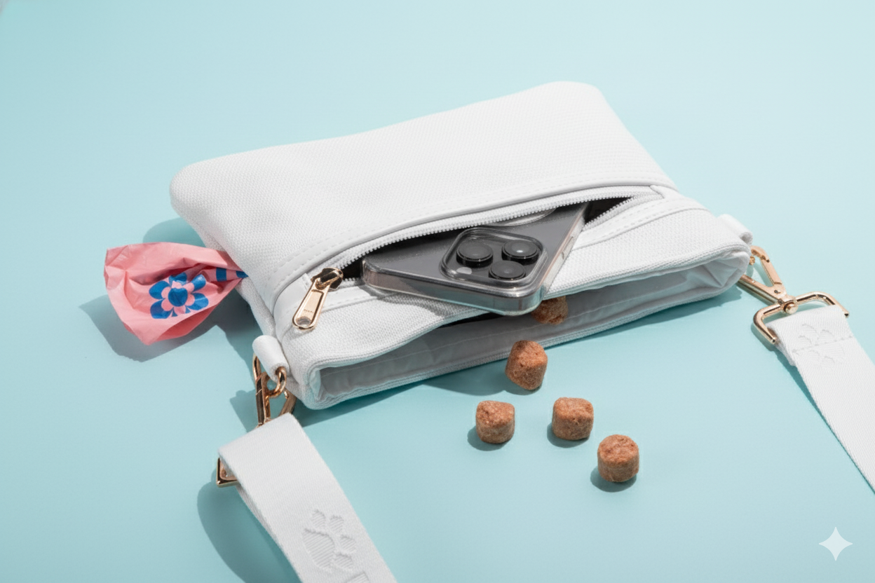Bark Bag Dog Treat Pouch - White