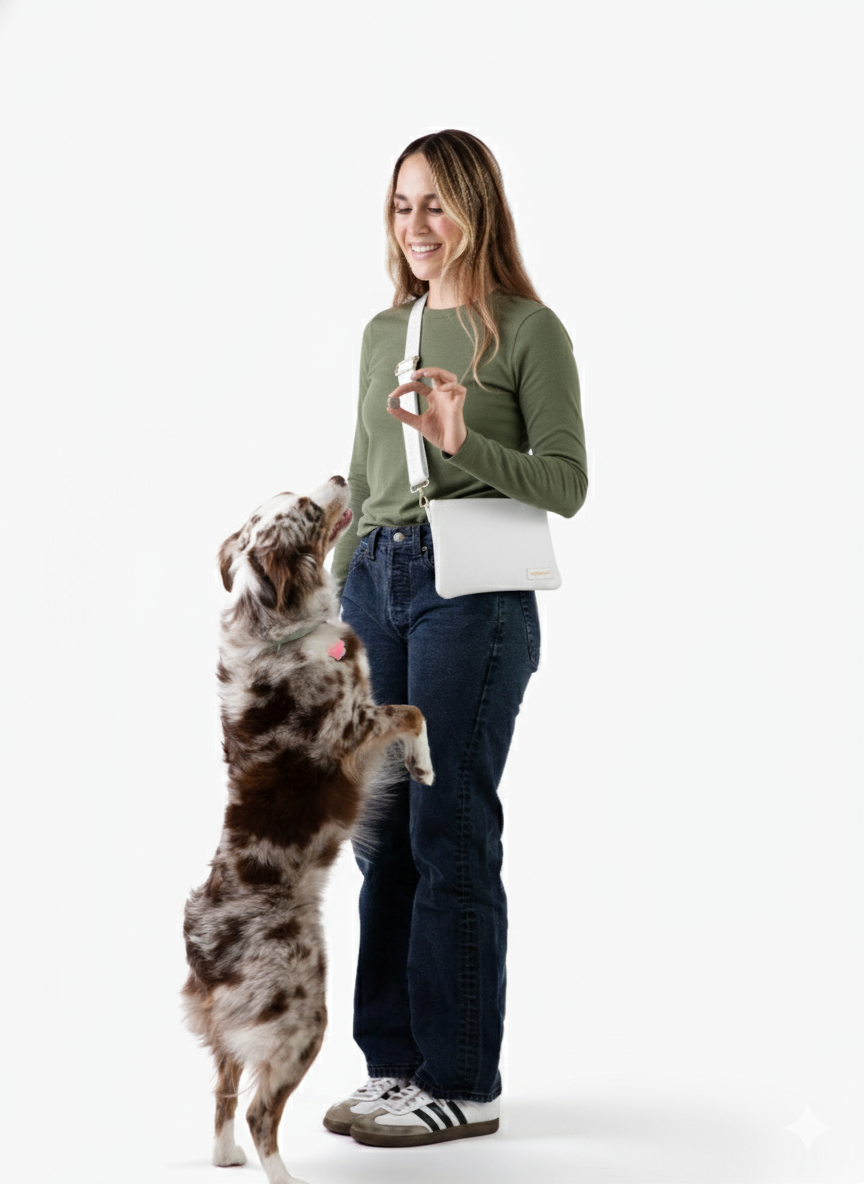 Bark Bag Dog Treat Pouch - White