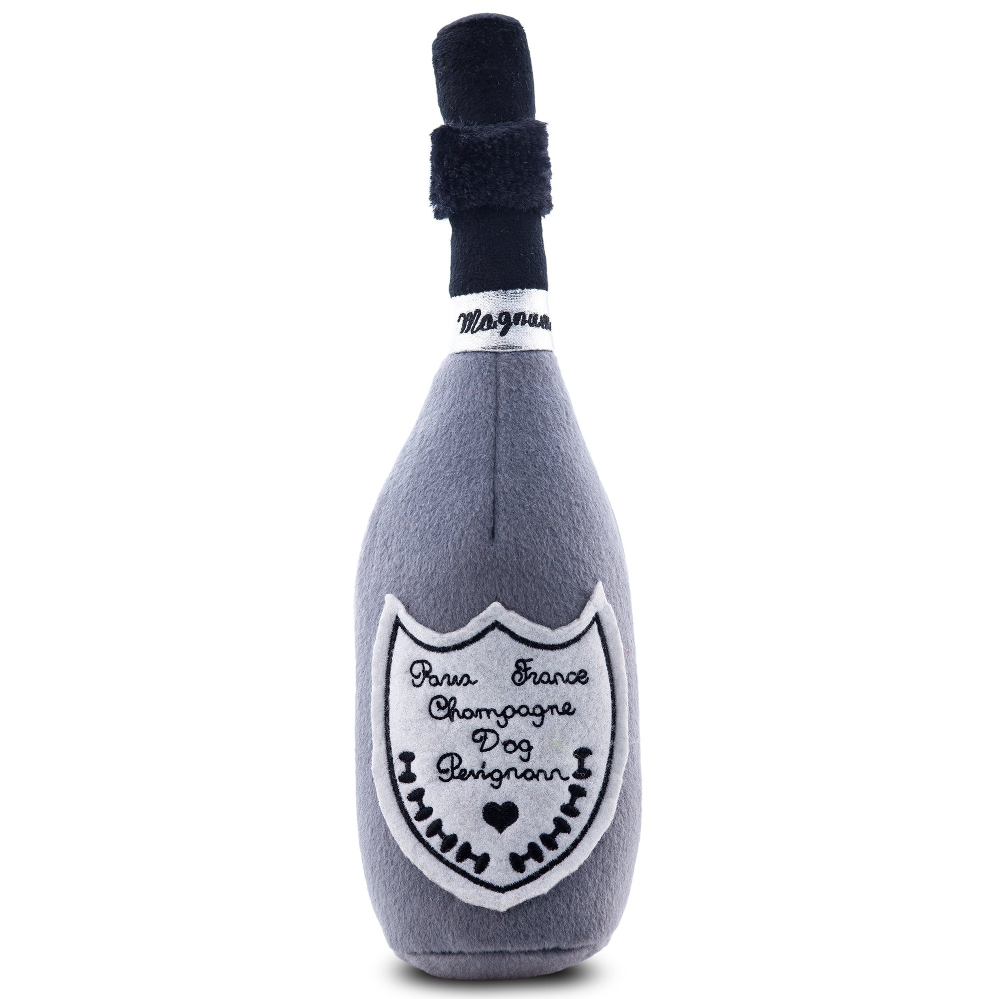 Dog Perignonn Champagne Bottle Plush Toy - Bonne et Filou