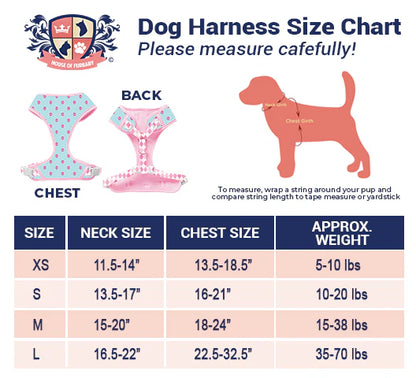 Holiday Harness | Pink & Red Snowstar