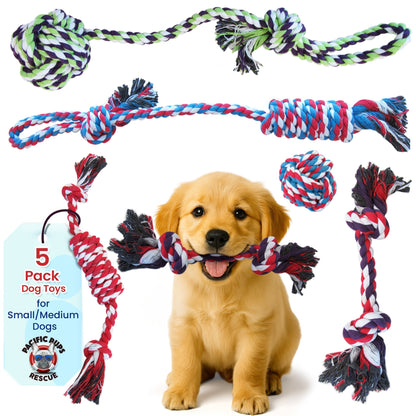 5 Piece Dog Rope Toy Set (for Small and Medium Dogs)