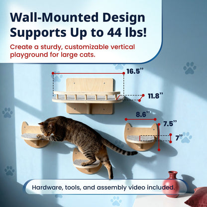 Cat Wall Steps & Shelf