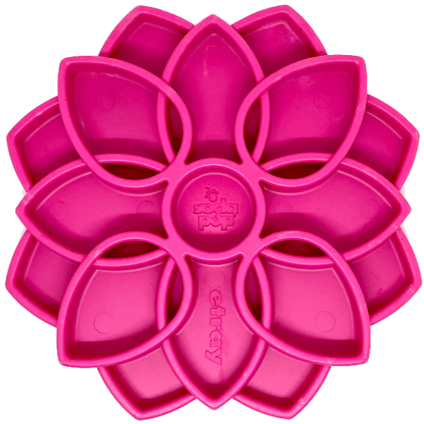 Mandala Design eTray Enrichment Shallow Slow Feeder Dog Bowl