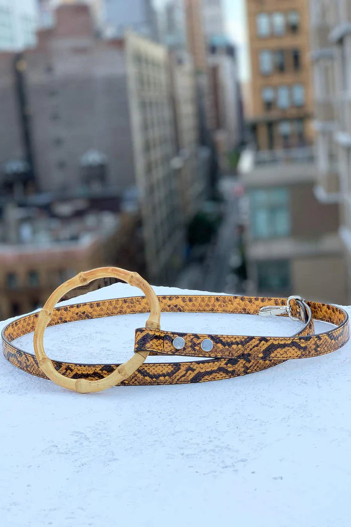 Sasha Leash - Embossed Yellow & Black