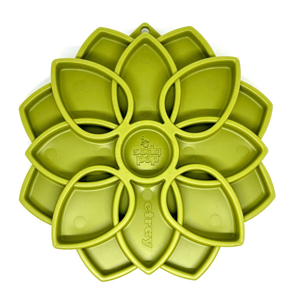 Mandala Design eTray Enrichment Shallow Slow Feeder Dog Bowl