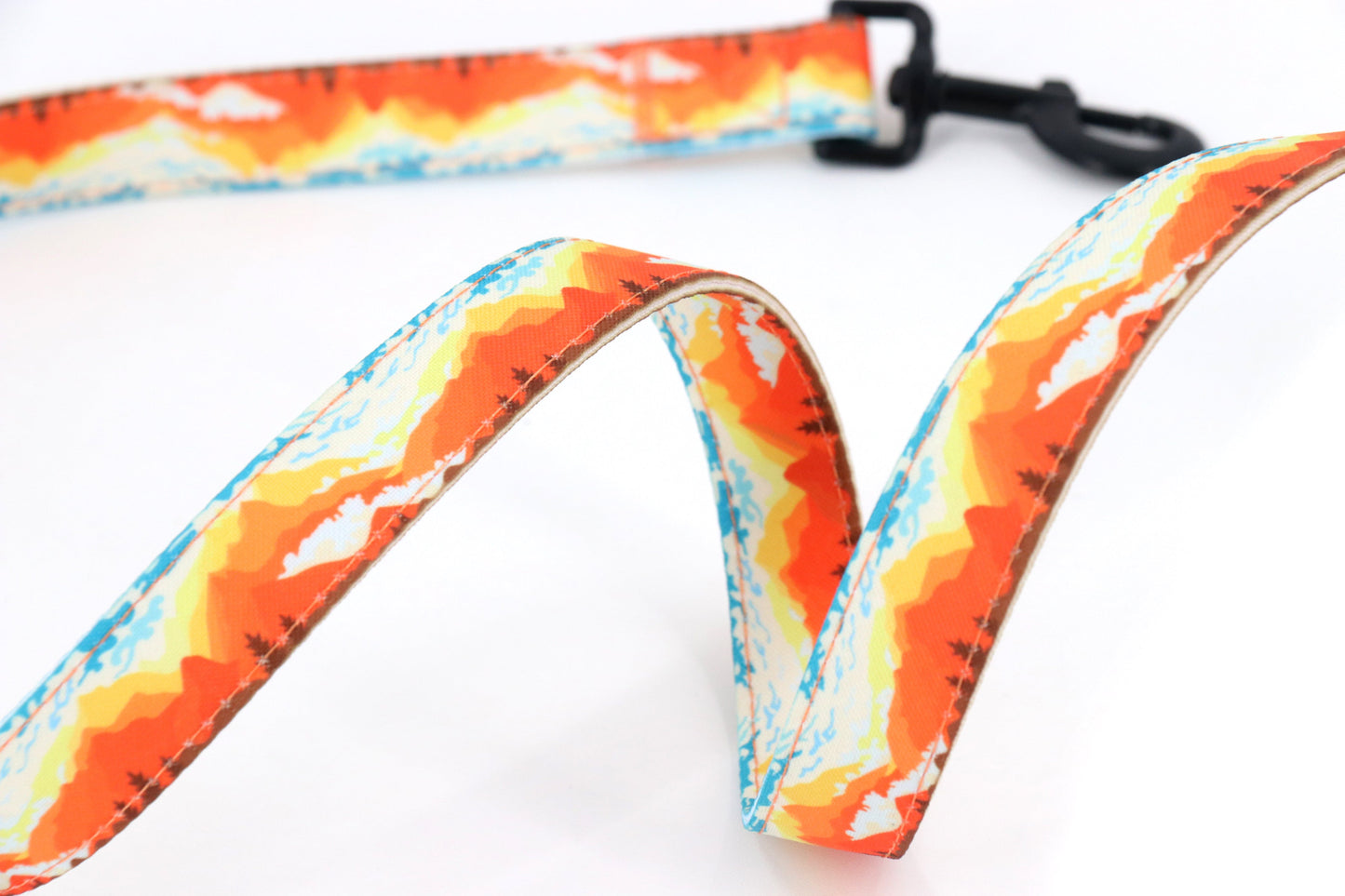 Mountainscape Dog Leash - Orange