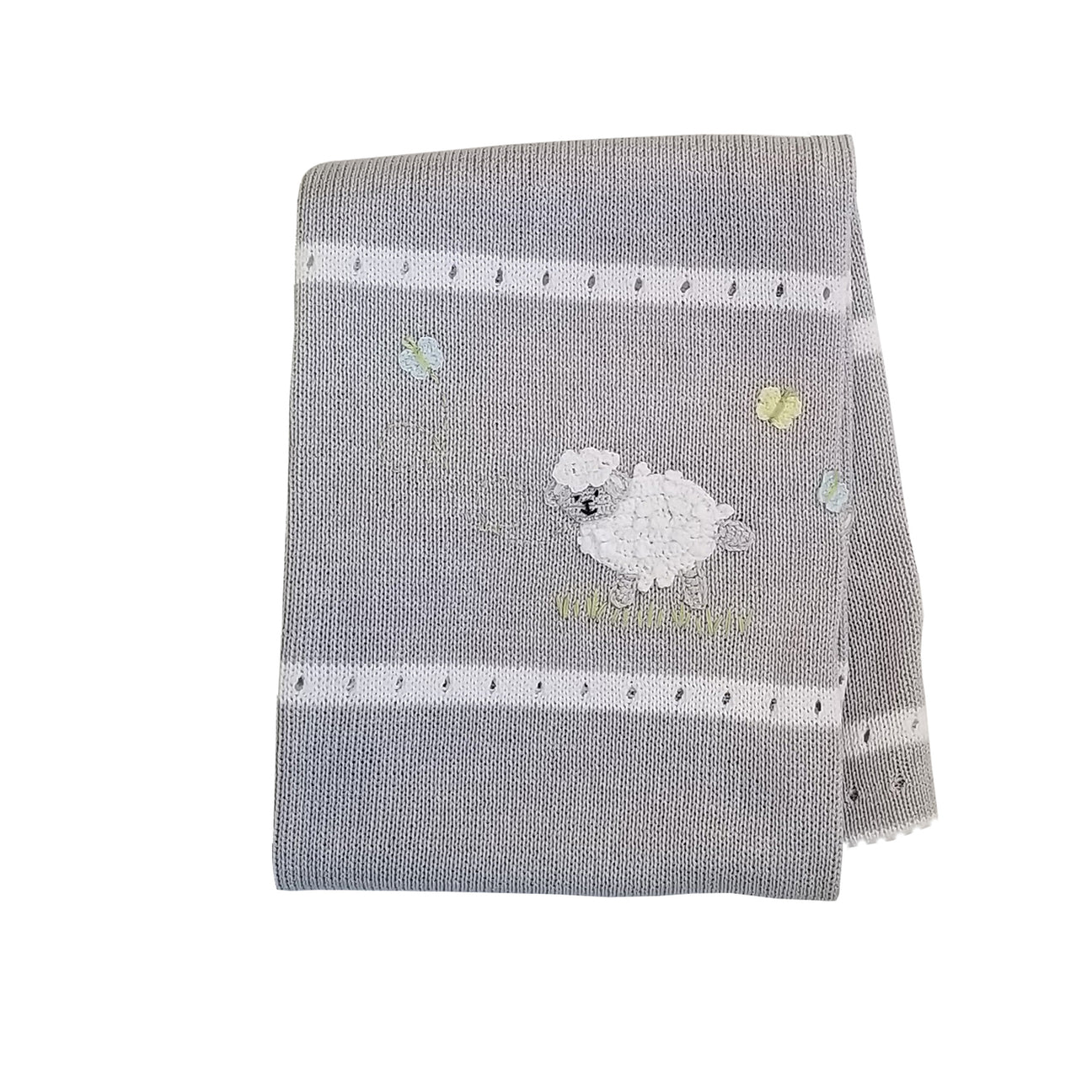 Lamb Baby Blanket, Grey