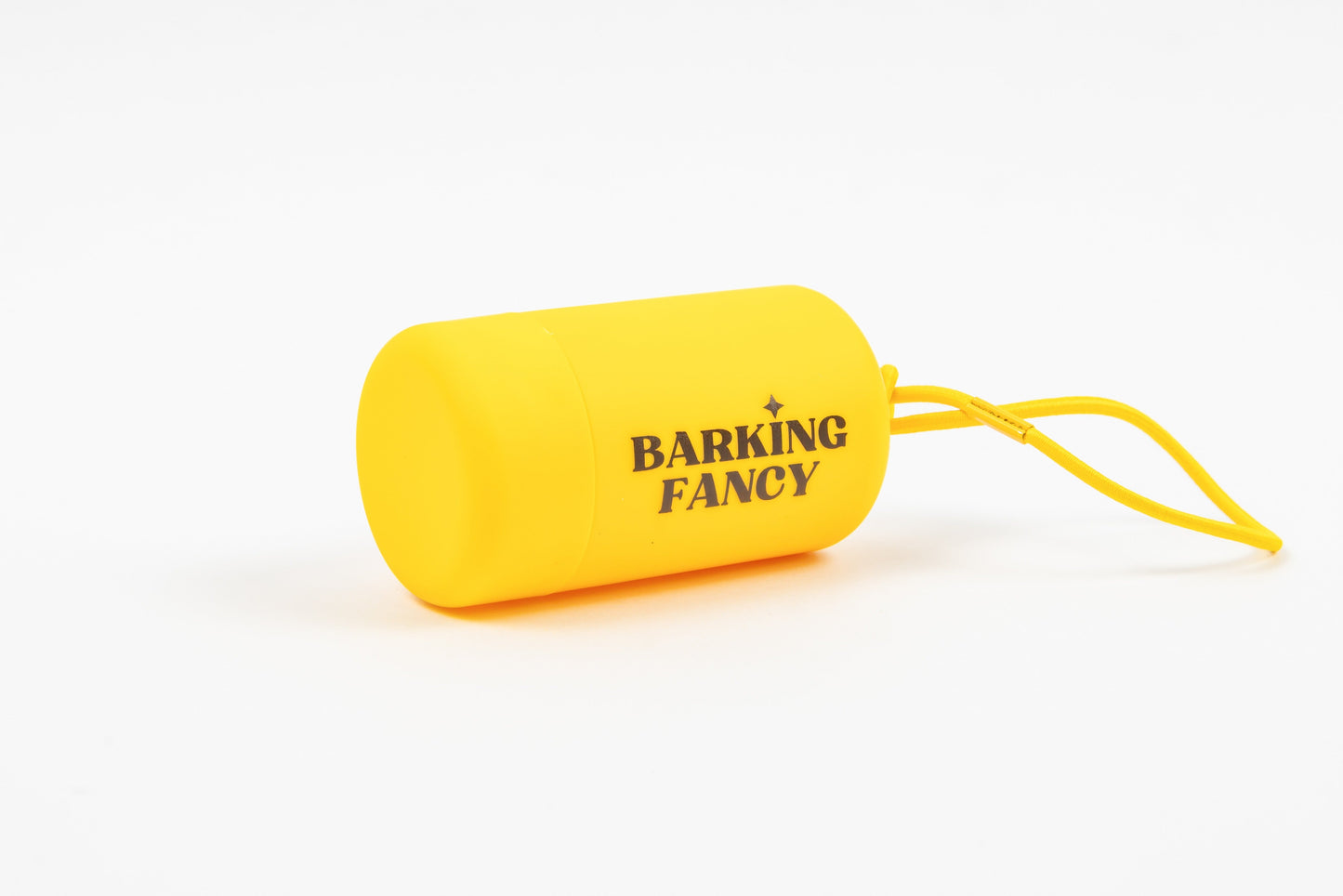 Barking Fancy Logo Poop Bag Dispenser - Yellow