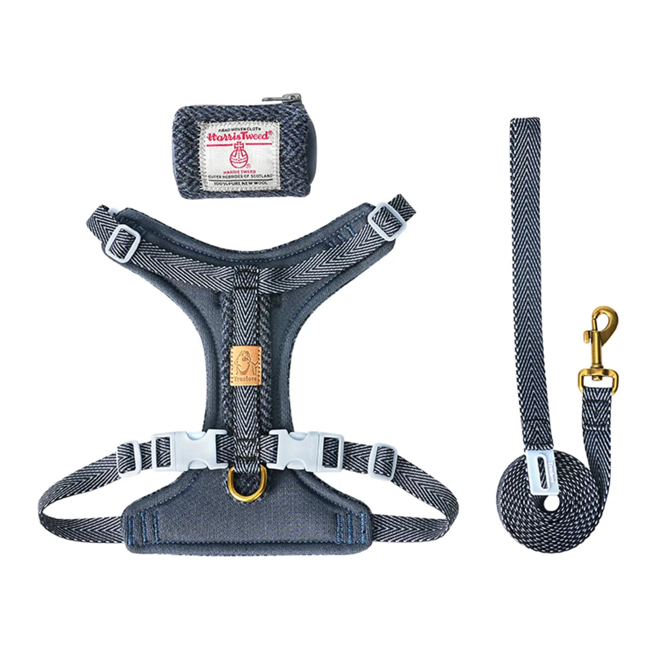 Truelove Comfort Fashionable Series Harness Leash Suit Convenient Poop Bag Dispenser (TLH2912)