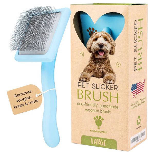 Flat Slicker Brush - Baby Blue - Large