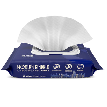 Extra Large Unscented Hypoallergenic Pet Wipes for Dogs & Cats
