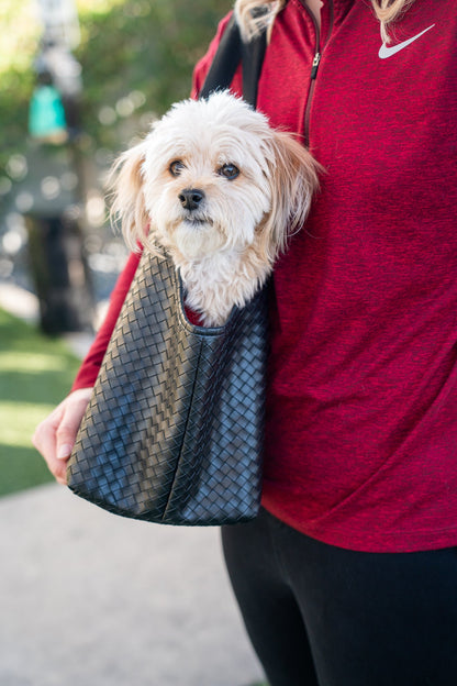 Woven Faux Leather Carrier