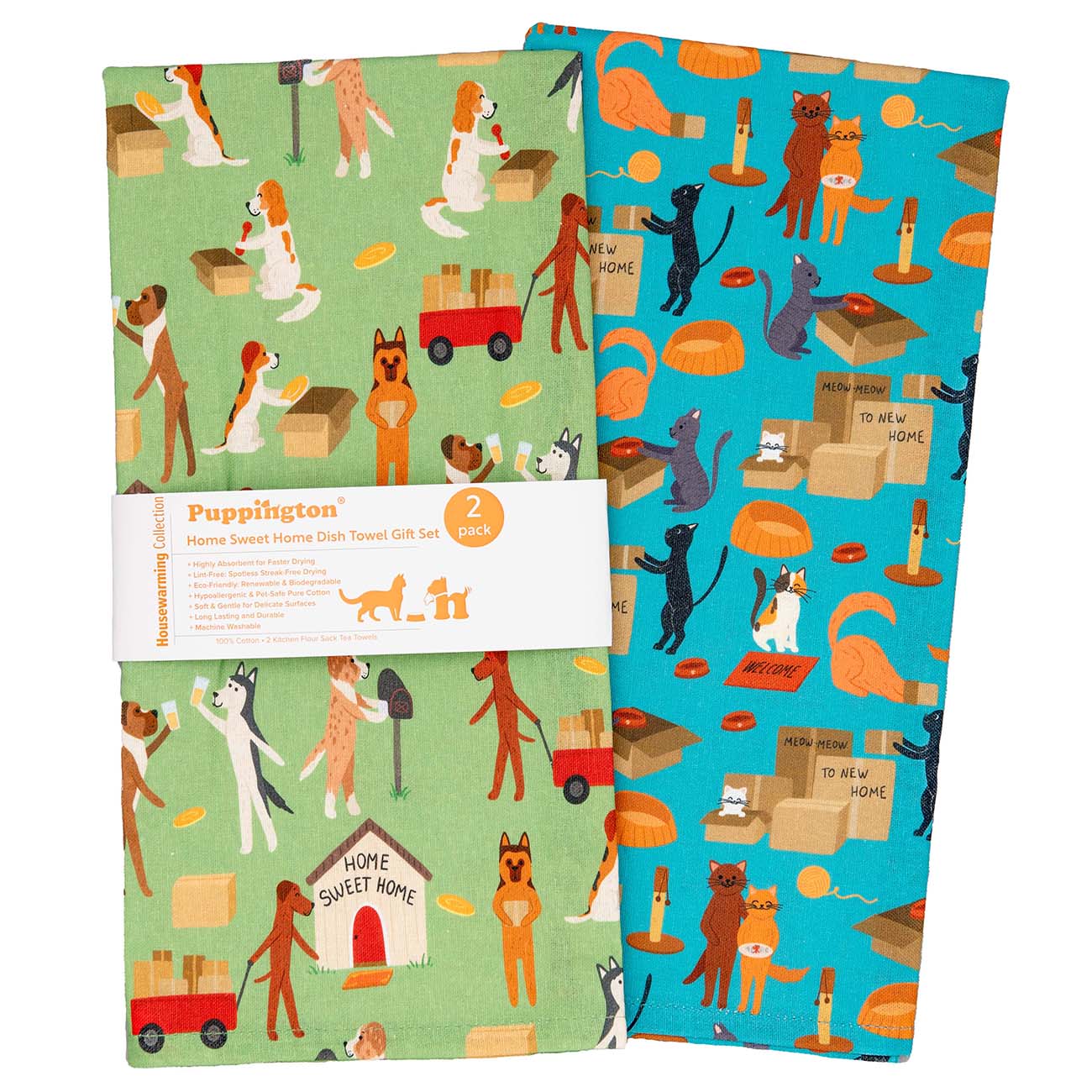 Puppington Kitchen Towels - Home Sweet Home